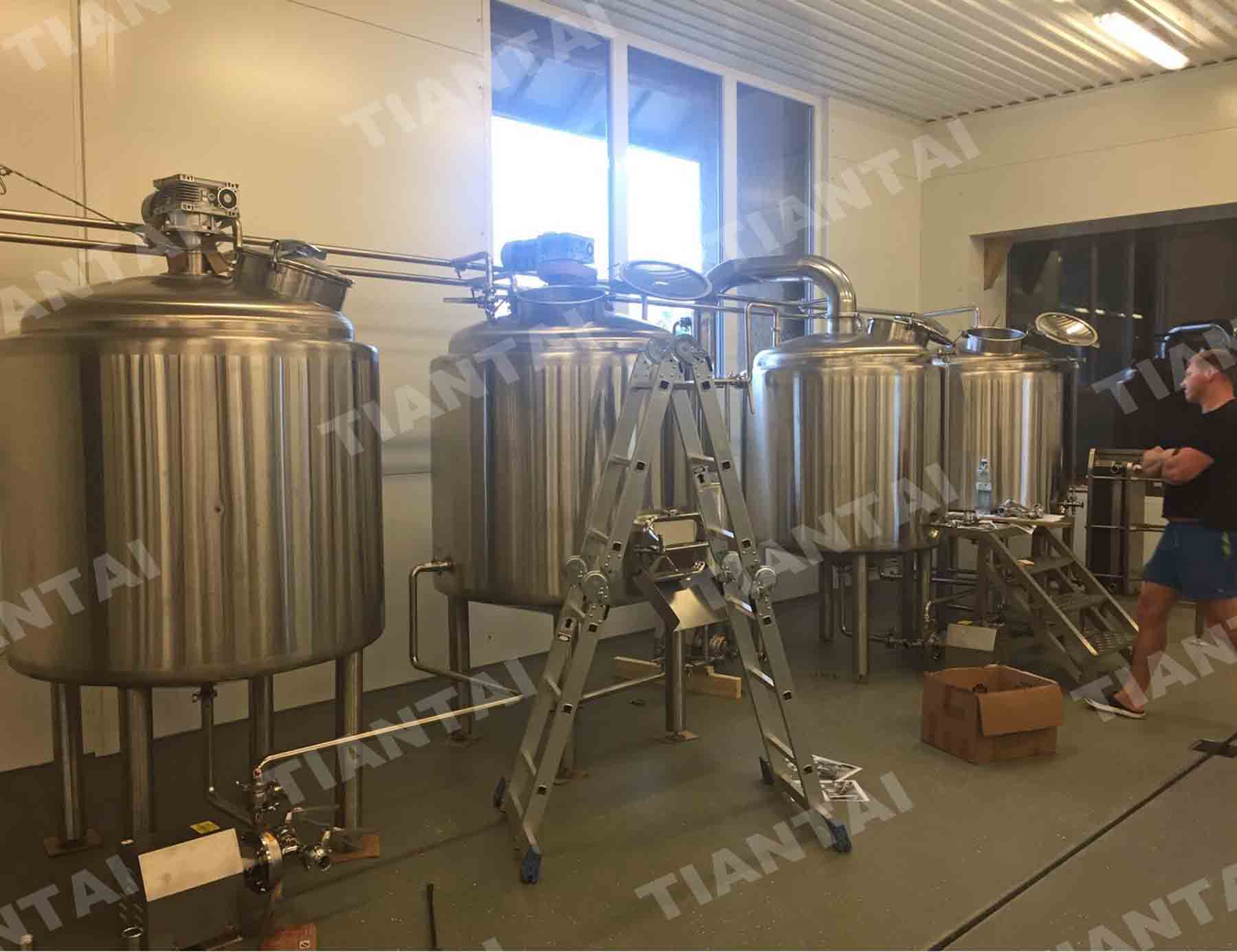 Four Vessel 500L Beer Brewery System Started Installation In Latvia